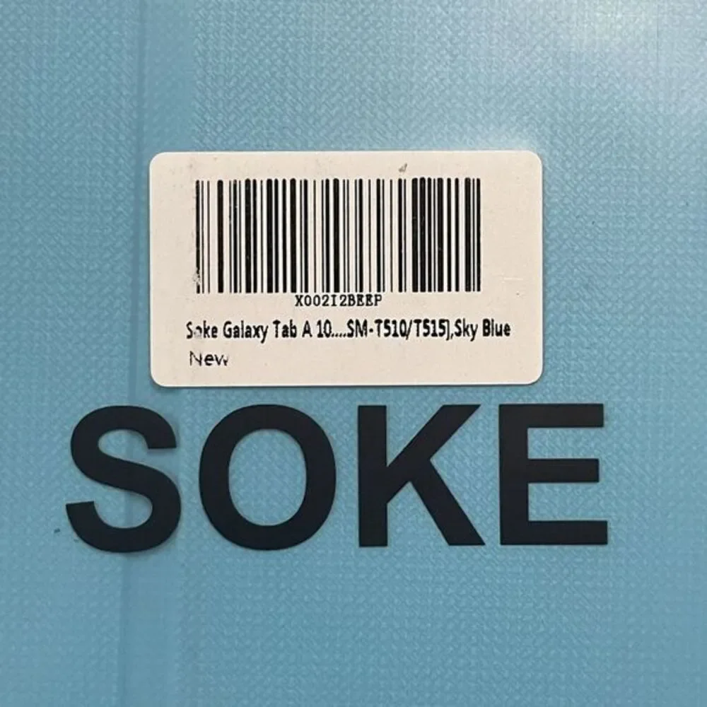 Soke Samsung Galaxy‎ Tab A10 Folio Case 2019 T510, T515 Shock Proof Light Blue